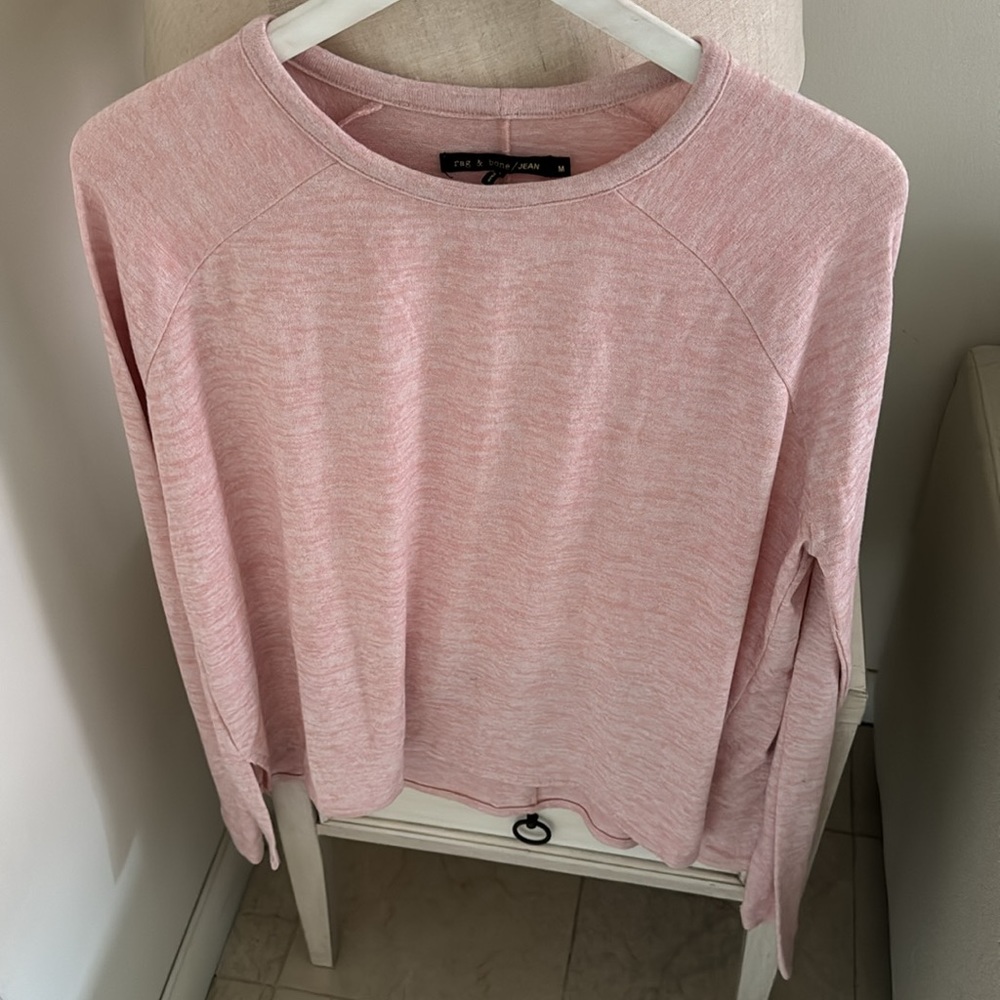 Rag & Bone Pastel Pink Long Sleeve Cotton Shirt